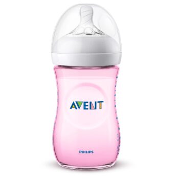 شیشه شیر نچرال التراسافت ۲۶۰ میلی‌لیتر صورتی مدل SCF034/17 فیلیپس اونت