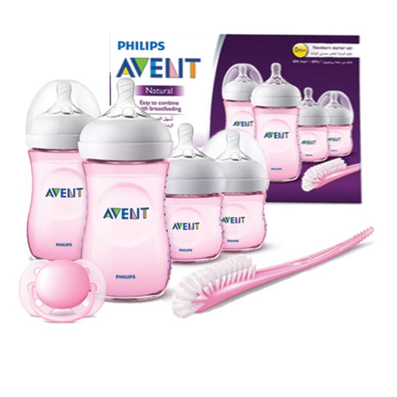 d416d04f1b76e6b9a3d898745f61355e.jpeg ست شیشه شیر نچرال ۶ تکه فیلیپس اونت PHILIPS AVENT سری UltraSoft مدل SCD301/03 - صورتی - Image 1