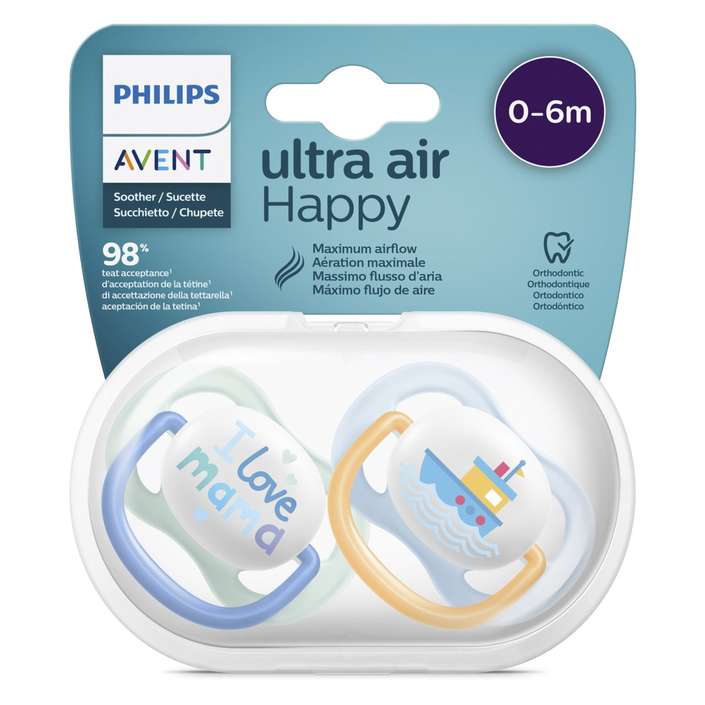 پستانک ارتودنسی ۰ تا ۶ ماه دوتایی فیلیپس اونت PHILIPS AVENT سری UltraAir مدل SCF080/01 2 پستانک ارتودنسی ۰ تا ۶ ماه دوتایی فیلیپس اونت PHILIPS AVENT سری UltraAir مدل SCF080/01 1