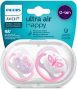 پستانک ارتودنسی ۰ تا ۶ ماه دوتایی فیلیپس اونت PHILIPS AVENT سری UltraAir مدل SCF080/02 - Image 5