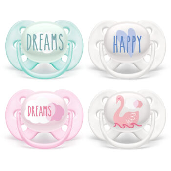 پستانک ارتودنسی ۰ تا ۶ ماه دوتایی فیلیپس اونت PHILIPS AVENT سری UltraSoft مدل SCF224/03