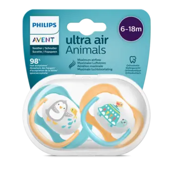 پستانک الترا ایر ۶ تا ۱۸ ماه فیلیپس اونت مدل SCF080/07