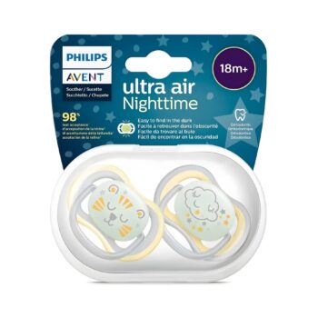 پستانک شب تاب بالای ۱۸ ماه دوتایی فیلیپس اونت PHILIPS AVENT سری UltraAir مدل SCF376/01