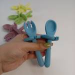 قاشق و چنگال سیلیکونی مدل حلزون اونت استور