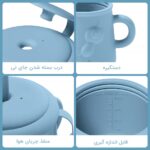 لیوان کودک سه کاره سیلیکونی حلزونی مدل AST801 - Image 3