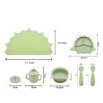 ست ظروف غذای کودک سیلیکونی دایناسور