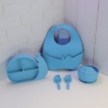 ست ظروف سیلیکونی کودک ۵ تکه مدل حلزون AST890