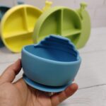 ست ظروف غذای تمام سیلیکونی مدل حلزون ast890 کاسه