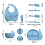 ست ظروف غذای تمام سیلیکونی مدل حلزون ast890