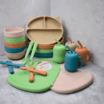 ست ظروف سیلیکونی کودک ۶ تکه مدل پیشی AST860 - Image 2