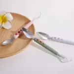 عکس ۲ قاشق دو سر پوره‌ ساز کودک