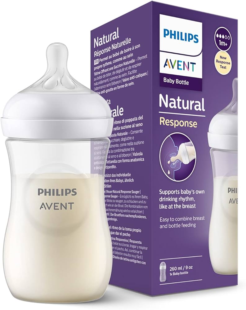 شیشه شیر نچرال ۲۶۰ میلی لیتر فیلیپس اونت PHILIPS AVENT سری Response 2 شیشه شیر نچرال ۲۶۰ میلی لیتر فیلیپس اونت PHILIPS AVENT سری Response 1