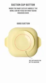 بشقاب تقسیم‌شده سیلیکونی درپوش‌دار کودک مدل ASE820 - Image 6