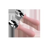 قاشق و چنگال سیلیکونی سر فلزی