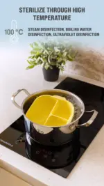 بشقاب تقسیم‌شده سیلیکونی درپوش‌دار کودک مدل ASE820 - Image 11