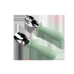 قاشق و چنگال سیلیکونی سر فلزی