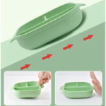 بشقاب تقسیم‌شده سیلیکونی درپوش‌دار کودک مدل ASE820 - Image 9