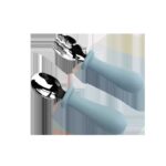 قاشق و چنگال سیلیکونی سر فلزی