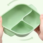 بشقاب تقسیم‌شده سیلیکونی درپوش‌دار کودک مدل ASE820 - Image 10