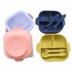 بشقاب تقسیم‌شده سیلیکونی درپوش‌دار کودک مدل ASE820 - Image 17