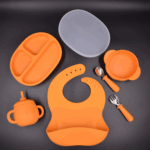 ست ظروف غذای سیلیکونی کودک ۵‌ تکه Pumpkin مدل ASE840