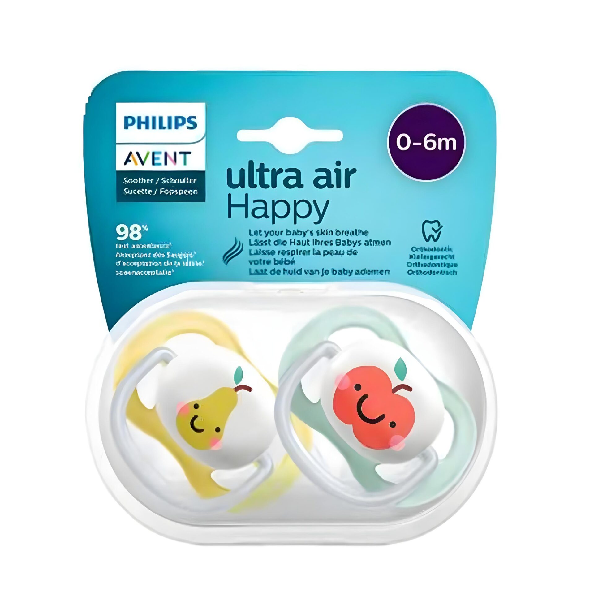 freepik__enhance__57806 پستانک ارتودنسی ۰ تا ۶ ماه دوتایی فیلیپس اونت PHILIPS AVENT سری UltraAir مدل SCF080/17