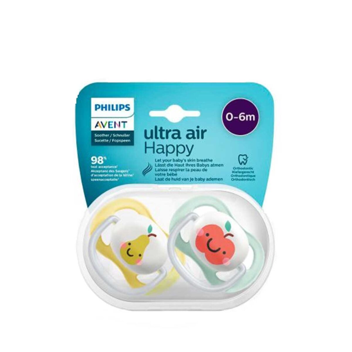 پستانک ارتودنسی ۰ تا ۶ ماه دوتایی فیلیپس اونت PHILIPS AVENT سری UltraAir مدل SCF080/17 2 پستانک ارتودنسی ۰ تا ۶ ماه دوتایی فیلیپس اونت PHILIPS AVENT سری UltraAir مدل SCF080/17 1