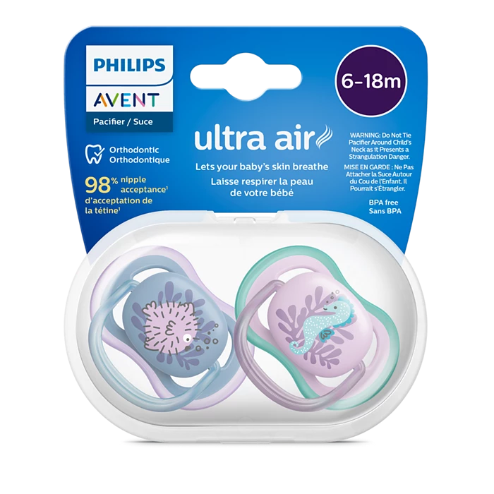 پستانک ارتودنسی ۶ تا ۱۸ ماه دوتایی فیلیپس اونت PHILIPS AVENT سری UltraAir مدل SCF085/40-1 2 پستانک ارتودنسی ۶ تا ۱۸ ماه دوتایی فیلیپس اونت PHILIPS AVENT سری UltraAir مدل SCF085/40-1 1