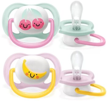 پستانک ۰ تا ۶ ماه دوتایی فیلیپس اونت PHILIPS AVENT سری UltraAir مدل SCF080/09-1